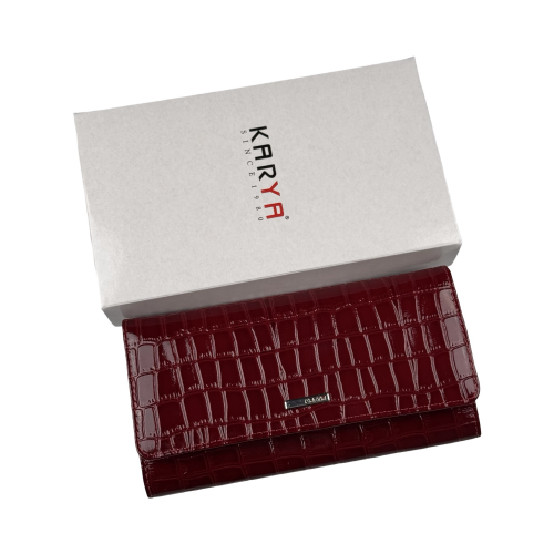 Гаманець жіночий шкіряний лакований Karya 1198-08 червоний