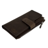 Портмоне чоловіче шкіряне - набук Karya 1207-31 темно-коричневе