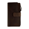 Портмоне чоловіче шкіряне - набук Karya 1207-31 темно-коричневе