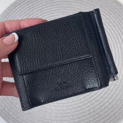 Гаманець-затискач для грошей чоловічий шкіряний Eminsa 1044 17-1 чорний​