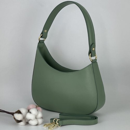 Сумка жіноча шкіряна Genuine Leather 854500025 м'ятна​