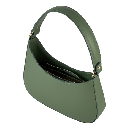 Сумка жіноча шкіряна Genuine Leather 854500025 м'ятна​