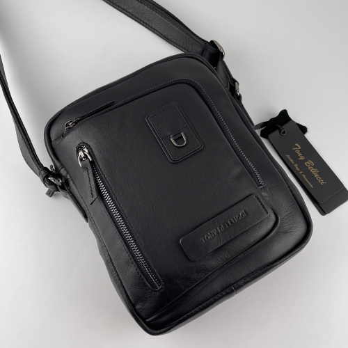 Сумка мужская кожаная Tony Bellucci T1437-1 черная