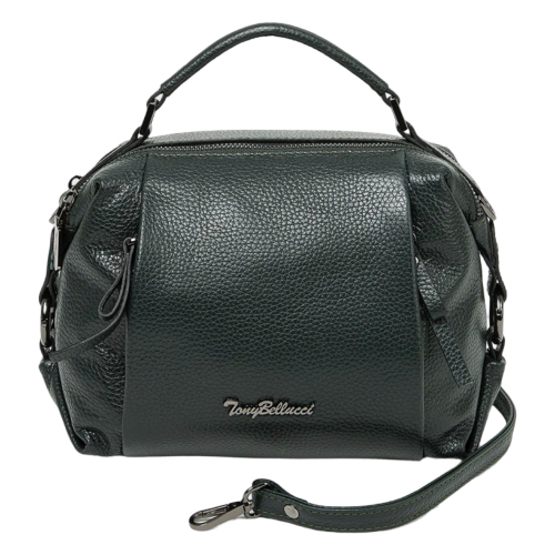 Сумка жіноча шкіряна Tony Bellucci 0308-1005 темно-зелена