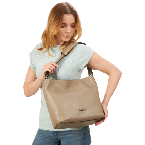 Сумка жіноча шкіряна Tony Bellucci 0721-219 бежева