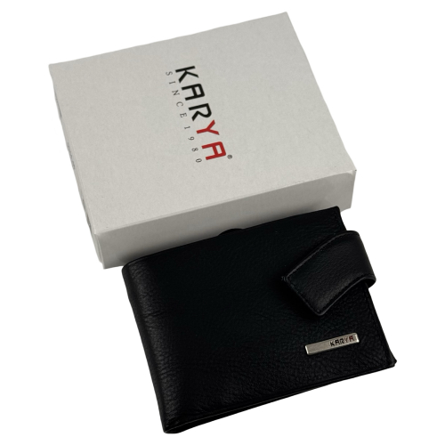 Кошелек-зажим для денег мужской кожаный Karya 0944-45 черный