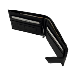 Гаманець-затискач для грошей чоловічий шкіряний Karya 0944-45 чорний