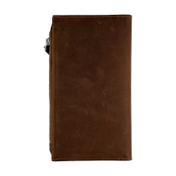 Портмоне чоловіче шкіряне - набук Karya 1207-32 коричневе