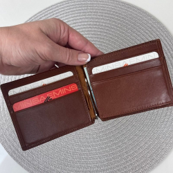 Гаманець-затискач для грошей чоловічий шкіряний Eminsa 1044 19-4