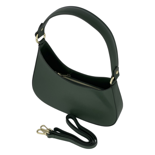 Сумка жіноча шкіряна Genuine Leather 854500025 темно-зелена