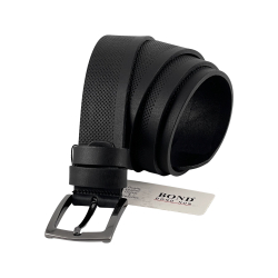 Ремінь чоловічий шкіряний Bond Non 52020 115 см чорний