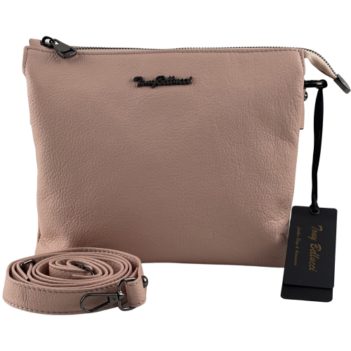 Сумка жіноча шкіряна Tony Bellucci 0077-202 світло-рожева