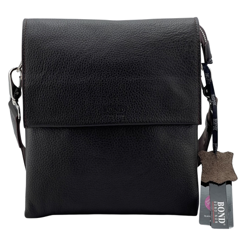 Сумка чоловіча шкіряна Bond Non 1363-286 темно-коричнева