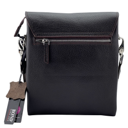 Сумка чоловіча шкіряна Bond Non 1363-286 темно-коричнева