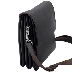 Сумка чоловіча шкіряна Bond Non 1363-286 темно-коричнева