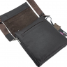 Сумка чоловіча шкіряна Bond Non 1363-286 темно-коричнева