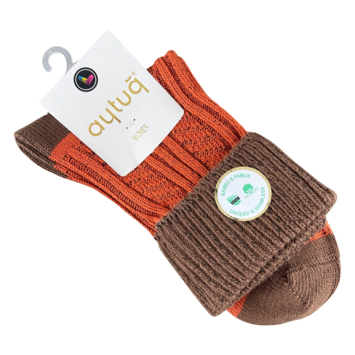 Шкарпетки жіночі Aytug 44429 Cotton високі оранжеві Size 36-40