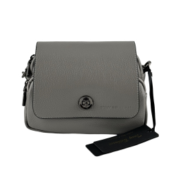 Сумка жіноча шкіряна Tony Bellucci 0619-1031 світло-сіра