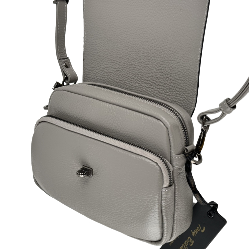 Сумка женская кожаная Tony Bellucci 0619-1031 светло-серая