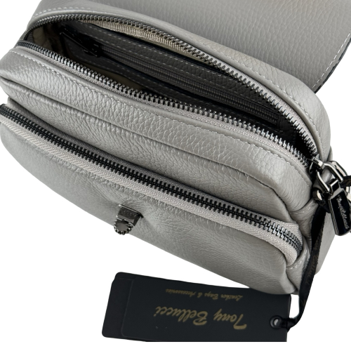 Сумка женская кожаная Tony Bellucci 0619-1031 светло-серая