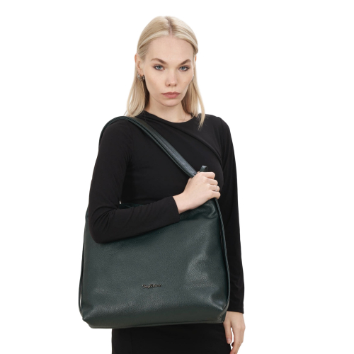 Сумка женская кожаная Tony Bellucci 0342-1005 темно-зеленая