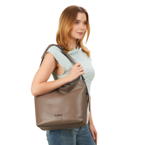 Сумка жіноча шкіряна Tony Bellucci 0721-213 світло-коричнева