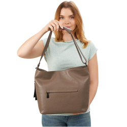 Сумка жіноча шкіряна Tony Bellucci 0721-213 світло-коричнева