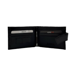 Кошелек-зажим для денег мужской кожаный Karya 0944-53 черный