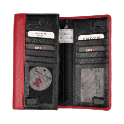 Гаманець жіночий шкіряний Karya 1198-46-45 червоний (всередині чорний)