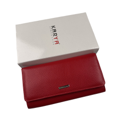 Гаманець жіночий шкіряний Karya 1198-46-45 червоний (всередині чорний)