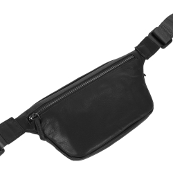 Сумка крос боді чоловіча шкіряна The Bond 1454-1 чорна
