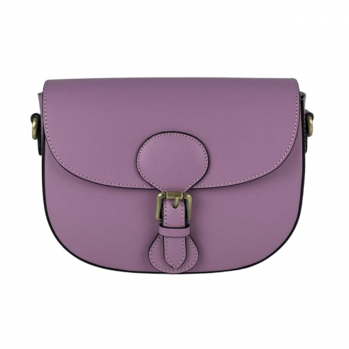 Сумка женская кожаная Genuine Leather 758252 лиловая
