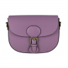 Сумка женская кожаная Genuine Leather 758252 лиловая