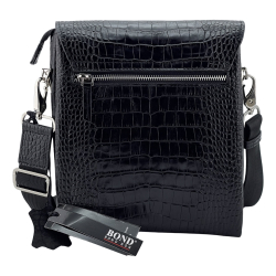 Сумка чоловіча шкіряна Bond Non 1363-356 чорна