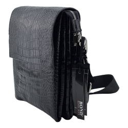 Сумка чоловіча шкіряна Bond Non 1363-356 чорна