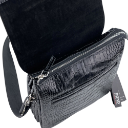 Сумка чоловіча шкіряна Bond Non 1363-356 чорна