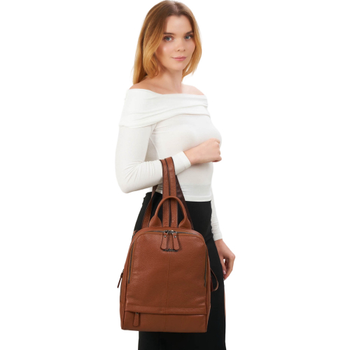 Рюкзак жіночий шкіряний Tony Bellucci 0061-285 світло-коричневий