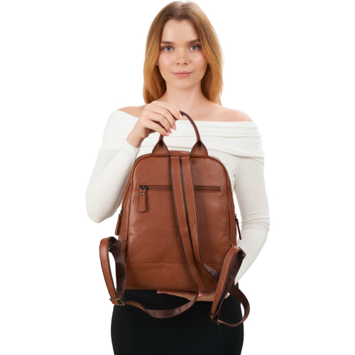 Рюкзак жіночий шкіряний Tony Bellucci 0061-285 світло-коричневий