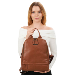 Рюкзак жіночий шкіряний Tony Bellucci 0061-285 світло-коричневий