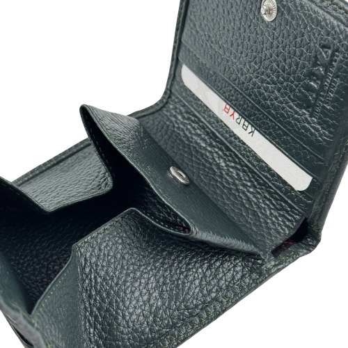 Кошелек женский кожаный Karya 1203-030 темно-зеленый