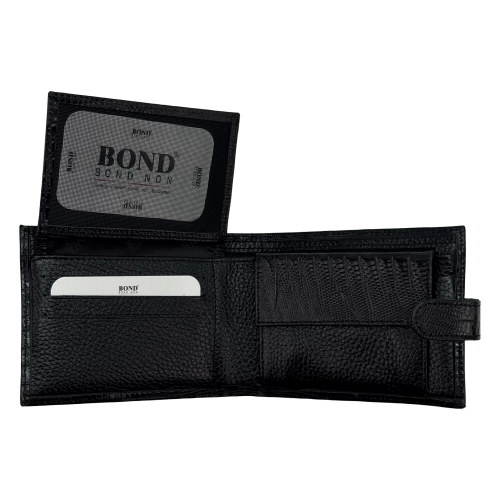 Гаманець чоловічий шкіряний Bond Non 523-902 чорний
