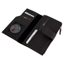 Портмоне чоловіче шкіряне Karya 1207-39 темно-коричневе