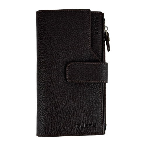 Портмоне чоловіче шкіряне Karya 1207-39 темно-коричневе