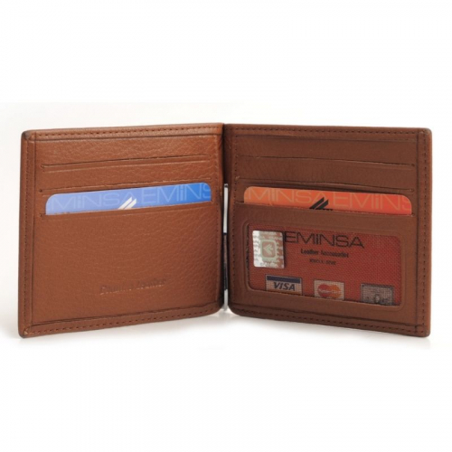 Кошелек-зажим для денег мужской кожаный Eminsa 1068 12-2