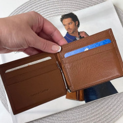 Кошелек-зажим для денег мужской кожаный Eminsa 1068 12-2