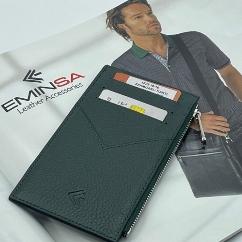 Кошелек картхолдер кожаный Eminsa 1622 18-16 зеленый