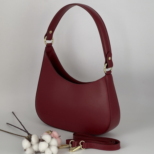 Сумка жіноча шкіряна Genuine Leather 854500025 винна