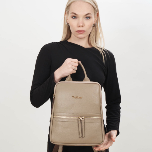 Рюкзак жіночий шкіряний Tony Bellucci 0900-213 світло-коричневий