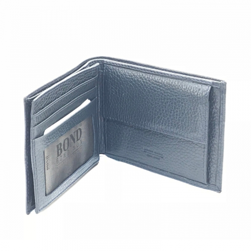 Гаманець чоловічий шкіряний Bond 507-1170 темно-синій