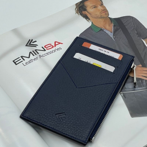 Гаманець картхолдер шкіряний Eminsa 1622 18-19 темно-синій